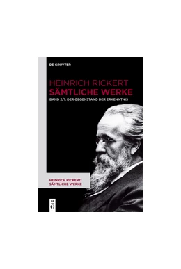 Abbildung von Rickert / Bast | Der Gegenstand der Erkenntnis | 1. Auflage | 2018 | beck-shop.de