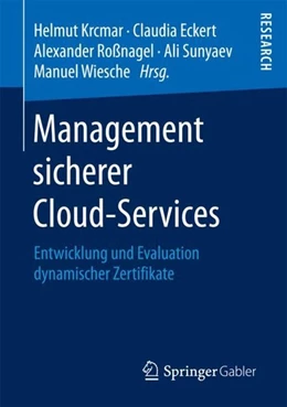 Abbildung von Krcmar / Eckert | Management sicherer Cloud-Services | 1. Auflage | 2017 | beck-shop.de
