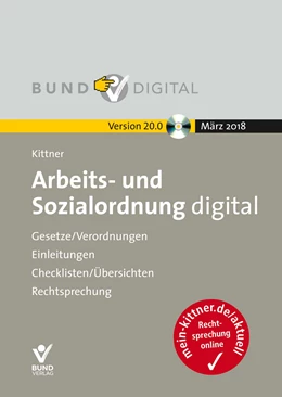 Abbildung von Kittner / Deinert | Arbeits- und Sozialordnung digitalVersion 20.0 | 1. Auflage | 2018 | beck-shop.de