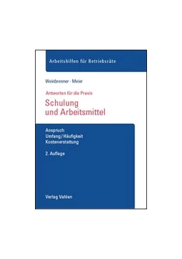 Abbildung von Weinbrenner / Meier | Schulung und Arbeitsmittel | 2. Auflage | 2018 | beck-shop.de