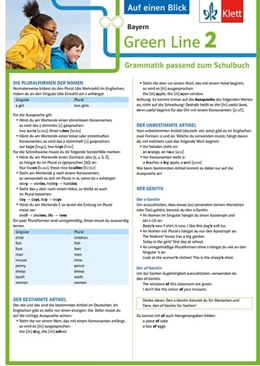 Abbildung von Green Line 2 Bayern Klasse 6 - Auf einen Blick. Grammatik passend zum Schulbuch - Klappkarte (6 Seiten) | 1. Auflage | 2018 | beck-shop.de