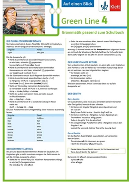 Abbildung von Green Line 4. Auf einen Blick. G8. Klasse 8. Grammatik passend zum Schulbuch - Klappkarte (6 Seiten) | 1. Auflage | 2018 | beck-shop.de