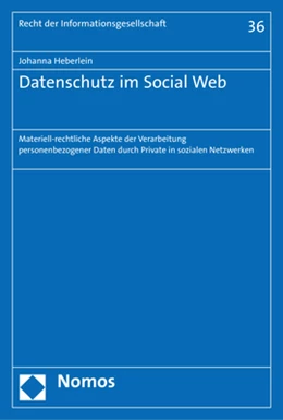Abbildung von Heberlein | Datenschutz im Social Web | 1. Auflage | 2017 | 36 | beck-shop.de