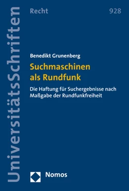 Abbildung von Grunenberg | Suchmaschinen als Rundfunk | 1. Auflage | 2017 | 928 | beck-shop.de