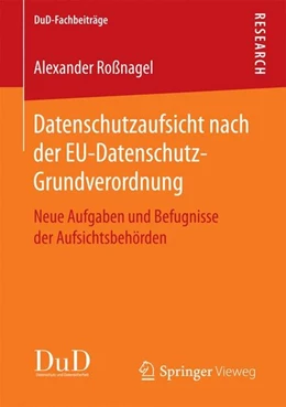 Abbildung von Roßnagel | Datenschutzaufsicht nach der EU-Datenschutz-Grundverordnung | 1. Auflage | 2017 | beck-shop.de