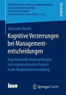 Abbildung von Weeth | Kognitive Verzerrungen bei Managemententscheidungen | 1. Auflage | 2017 | beck-shop.de