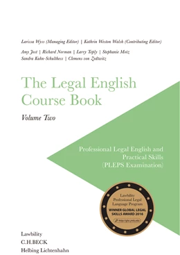 Abbildung von Wyss / Weston Walsh | The Legal English Course Book: Volume Two | 1. Auflage | 2018 | beck-shop.de