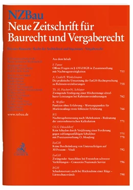 Abbildung von NZBau • Neue Zeitschrift für Baurecht und Vergaberecht | 19. Auflage | 2022 | beck-shop.de