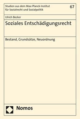 Abbildung von Becker | Soziales Entschädigungsrecht | 1. Auflage | 2018 | 67 | beck-shop.de