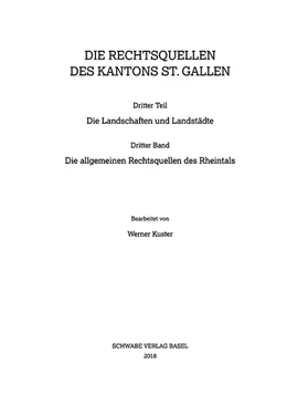 Abbildung von Kuster | Die allgemeinen Rechtsquellen des Rheintals | 1. Auflage | 2018 | beck-shop.de
