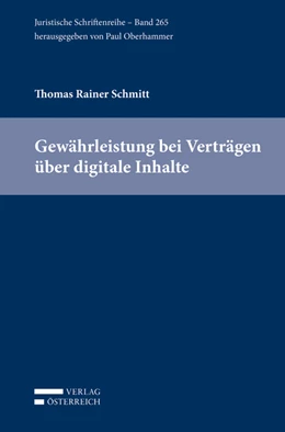 Abbildung von Schmitt | Gewährleistung bei Verträgen über digitale Inhalte | 1. Auflage | 2017 | beck-shop.de