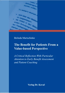 Abbildung von Martschinke | The Benefit for Patients From a Value-based Perspective | 1. Auflage | 2018 | 20 | beck-shop.de