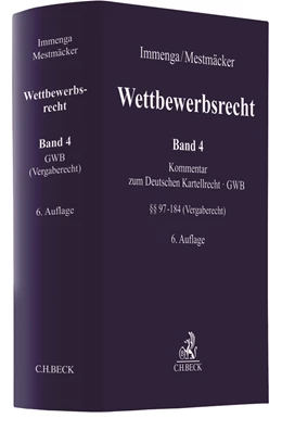Abbildung von Immenga / Mestmäcker | Wettbewerbsrecht, Band 4: Vergaberecht | 6. Auflage | 2021 | beck-shop.de