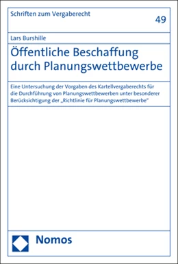 Abbildung von Burshille | Öffentliche Beschaffung durch Planungswettbewerbe | 1. Auflage | 2018 | beck-shop.de
