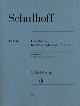Abbildung von Schulhoff / Lunte | Hot-Sonate für Altsaxophon und Klavier, Urtext | 1. Auflage | 2018 | beck-shop.de