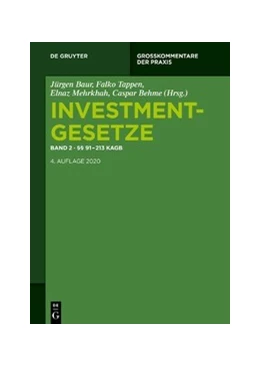 Abbildung von Baur / Tappen | Investmentgesetze, Band 2: §§ 91 - 213 KAGB | 4. Auflage | 2019 | beck-shop.de