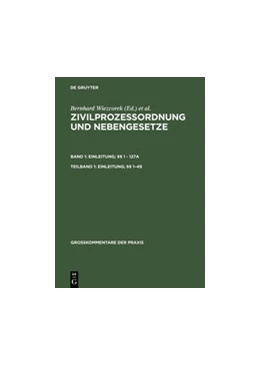 Abbildung von Prütting / Schütze | Einleitung; §§ 1-49 | 1. Auflage | 2018 | beck-shop.de