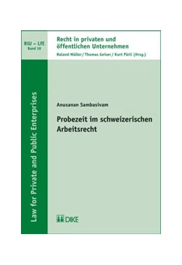Abbildung von Sambasivam | Probezeit im schweizerischen Arbeitsrecht | 1. Auflage | 2018 | Band 18 | beck-shop.de