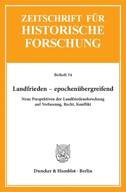 Abbildung von Baumbach / Carl | Landfrieden - epochenübergreifend. | 1. Auflage | 2018 | beck-shop.de