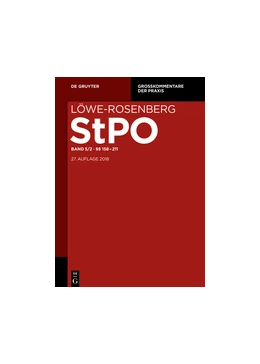Abbildung von Löwe / Rosenberg | Die Strafprozessordnung und das Gerichtsverfassungsgesetz: StPO, Band 5/2: §§ 158-211 | 27. Auflage | 2018 | beck-shop.de