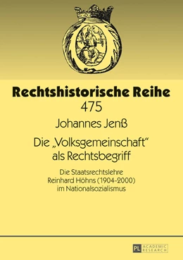 Abbildung von Jenß | Die «Volksgemeinschaft» als Rechtsbegriff | 1. Auflage | 2018 | beck-shop.de