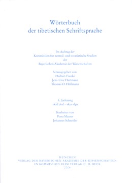Cover:, Wörterbuch der tibetischen Schriftsprache  5. Lieferung