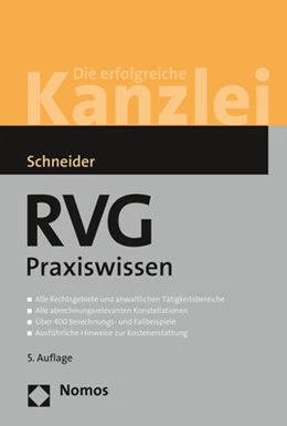 Abbildung von Schneider | RVG Praxiswissen | 5. Auflage | 2019 | beck-shop.de