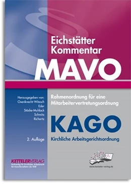 Abbildung von Oxenknecht-Witzsch / Eder | Eichstätter Kommentar MAVO & KAGO, Print + Online-Zugang (Code im Buch eingedruckt). | 2. Auflage | 2018 | beck-shop.de