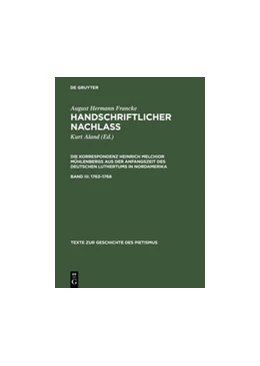 Abbildung von Aland / Francke | 1763-1768 | 1. Auflage | 2018 | beck-shop.de