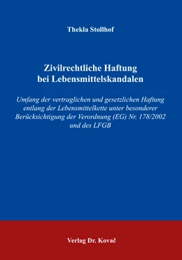 Abbildung von Stollhof | Zivilrechtliche Haftung bei Lebensmittelskandalen | 1. Auflage | 2018 | 50 | beck-shop.de