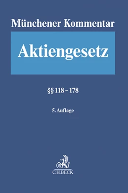 Abbildung von Münchener Kommentar zum Aktiengesetz: AktG, Band 3: §§ 118-178 | 5. Auflage | 2022 | beck-shop.de