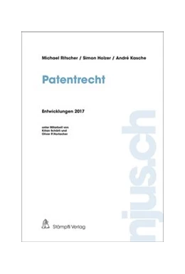 Abbildung von Ritscher / Holzer | Patentrecht | 1. Auflage | 2018 | beck-shop.de