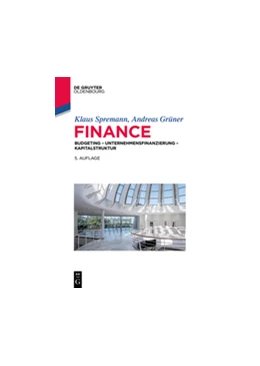 Abbildung von Spremann / Grüner | Finance | 5. Auflage | 2018 | beck-shop.de