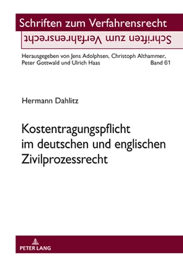 Abbildung von Dahlitz | Kostentragungspflicht im deutschen und englischen Zivilprozessrecht | 1. Auflage | 2018 | 61 | beck-shop.de