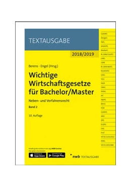 Abbildung von Berens / Engel | Wichtige Wirtschaftsgesetze für Bachelor/Master 2 | 10. Auflage | 2018 | beck-shop.de