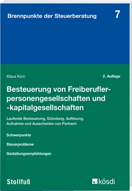 Abbildung von Korn | Besteuerung von Freiberuflerpersonengesellschaften und -kapitalgesellschaften | 7. Auflage | 2018 | Band 7 | beck-shop.de