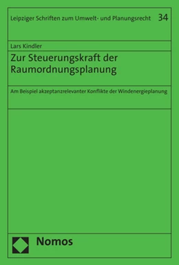 Abbildung von Kindler | Zur Steuerungskraft der Raumordnungsplanung | 1. Auflage | 2018 | 34 | beck-shop.de