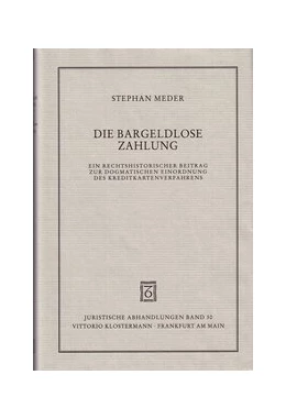 Abbildung von Meder | Die bargeldlose Zahlung | 1. Auflage | 1996 | 30 | beck-shop.de