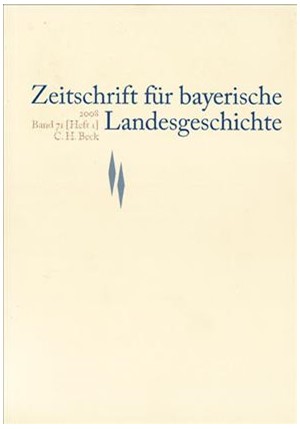 Cover: , Zeitschrift für bayerische Landesgeschichte Band 71 Heft 1/2008