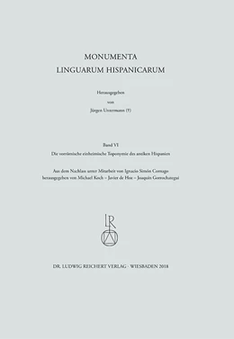 Abbildung von Untermann (†) / Koch | Die vorrömische einheimische Toponymie des antiken Hispanien | 1. Auflage | 2018 | beck-shop.de