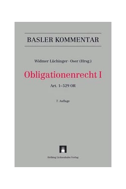 Abbildung von Widmer Lüchinger / Oser | Obligationenrecht: OR, I: Art. 1-529 OR | 7. Auflage | 2020 | beck-shop.de