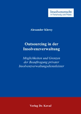 Abbildung von Klersy | Outsourcing in der Insolvenzverwaltung | 1. Auflage | 2018 | 110 | beck-shop.de