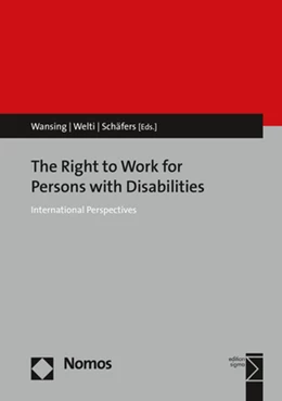 Abbildung von Wansing / Welti | The Right to Work for Persons with Disabilities | 1. Auflage | 2018 | beck-shop.de