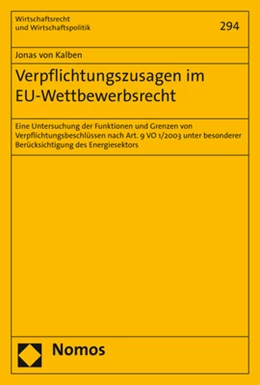 Abbildung von Kalben | Verpflichtungszusagen im EU-Wettbewerbsrecht | 1. Auflage | 2018 | beck-shop.de