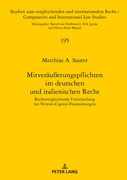 Abbildung von Sauter | Mitveräußerungspflichten im deutschen und italienischen Recht | 1. Auflage | 2018 | beck-shop.de