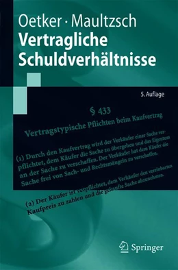 Abbildung von Oetker / Maultzsch | Vertragliche Schuldverhältnisse | 5. Auflage | 2018 | beck-shop.de