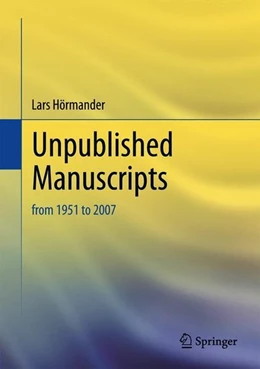 Abbildung von Hörmander | Unpublished Manuscripts | 1. Auflage | 2018 | beck-shop.de