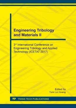 Abbildung von Hwang | Engineering Tribology and Materials II | 1. Auflage | 2018 | Volume 883 | beck-shop.de