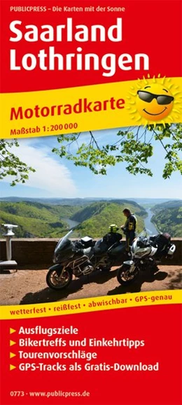 Abbildung von Motorradkarte Saarland - Lothringen 1:200 000 | 2. Auflage | 2018 | beck-shop.de