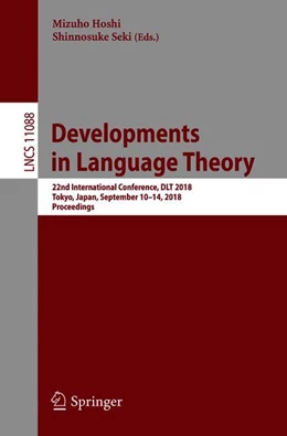 Abbildung von Hoshi / Seki | Developments in Language Theory | 1. Auflage | 2018 | beck-shop.de